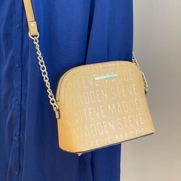 Steve Madden Mustard Dome Stamped Purse, Crossbody - Picture 2 of 9